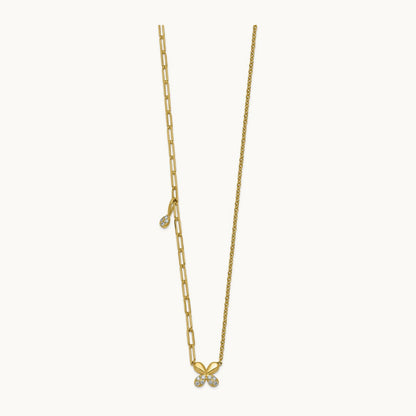 Butterfly Necklace, 0.10 ct tw Lab-Grown Diamond