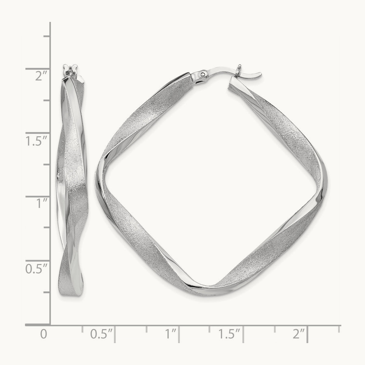 RH-plated Radiant Essence Twisted Hoop Earrings, Sterling Silver — Leslie's