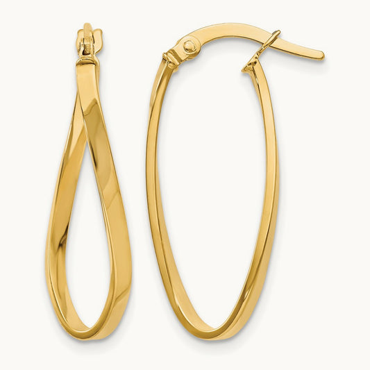 Twist Hoop Earrings, 10K — Leslie's