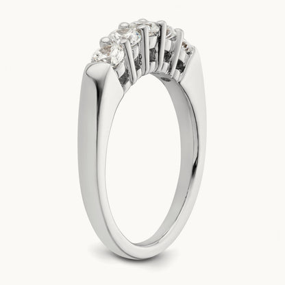5-Stone Diamond Band, 14K White Gold