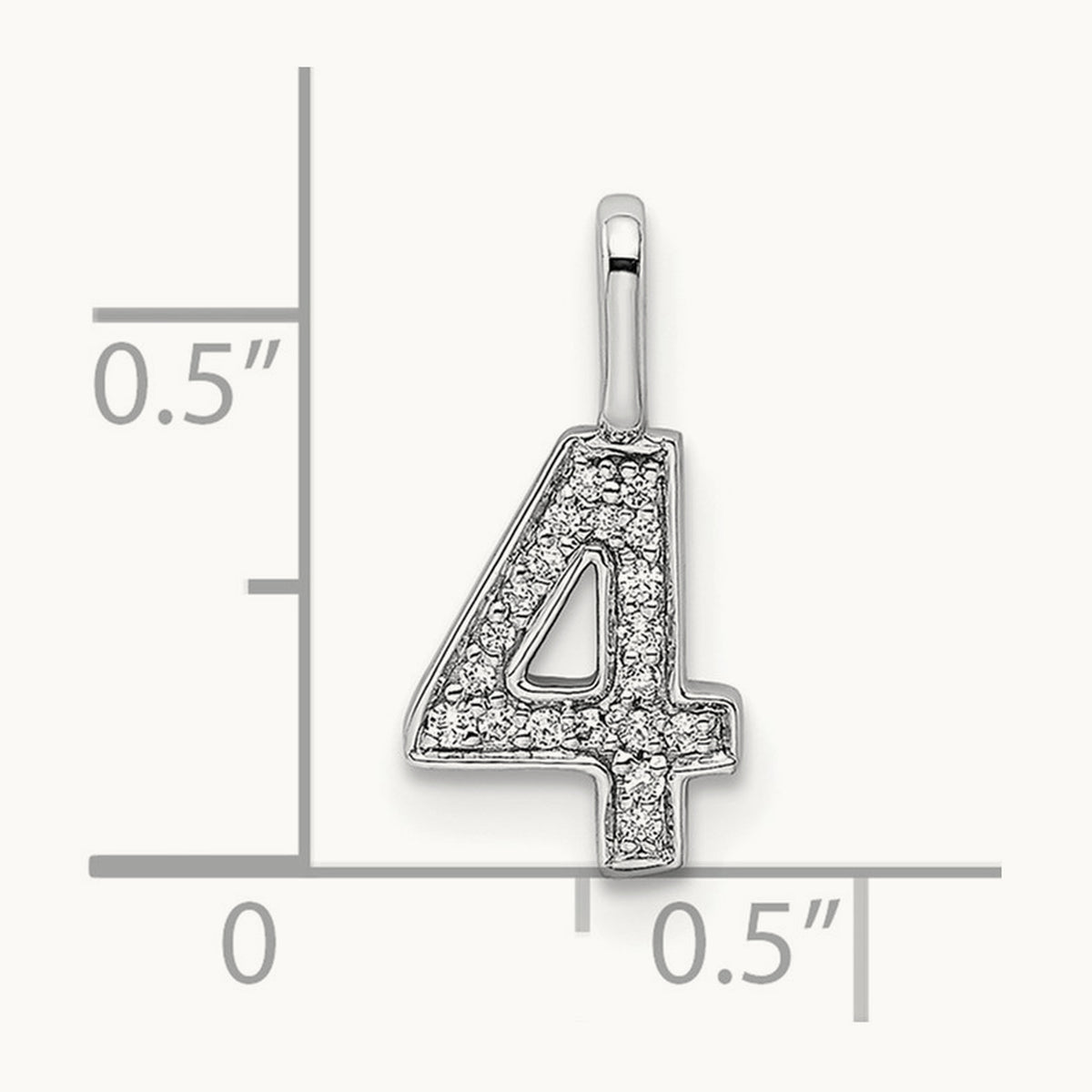 Diamond Number 4 Pendant — photo set