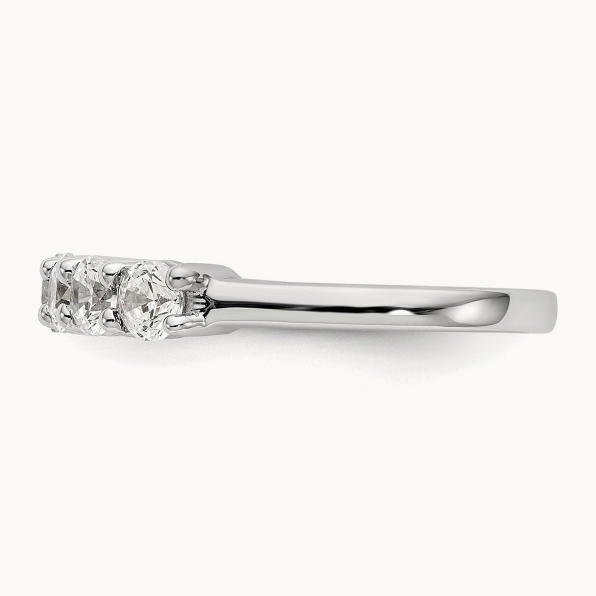 7-Stone Diamond Band, 14K White Gold