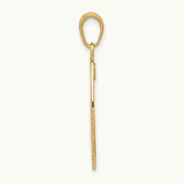 Polished Police Badge Pendant, 14K