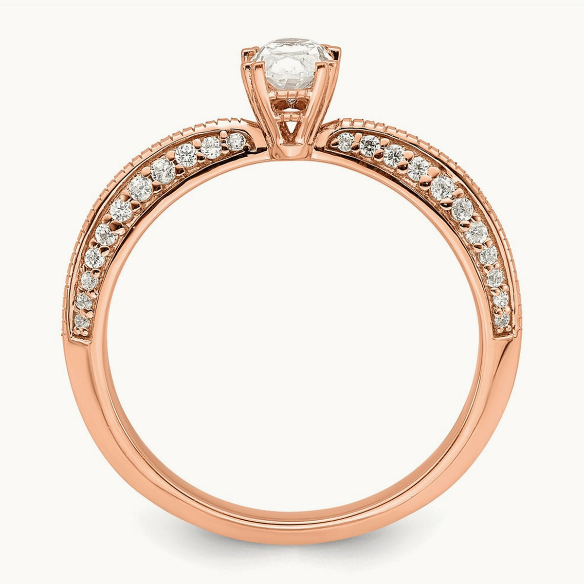 Oval Semi-Mount Engagement Ring — 1/2 ct, 7