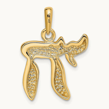 Chai Pendant, 14K