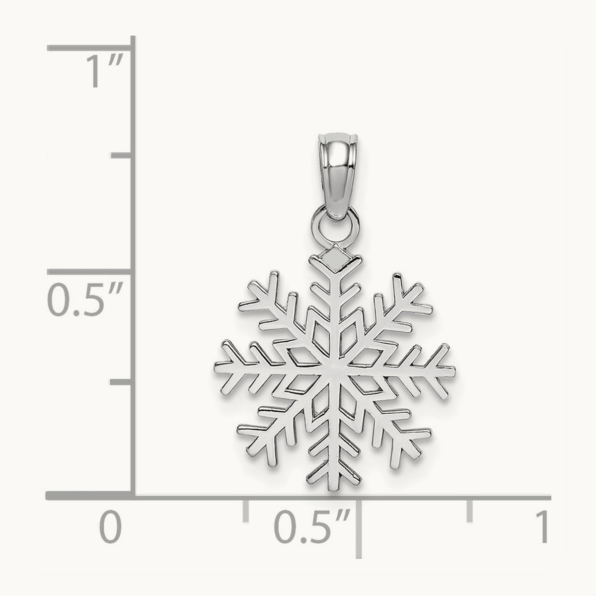 Snowflake Pendant, 14K White Gold
