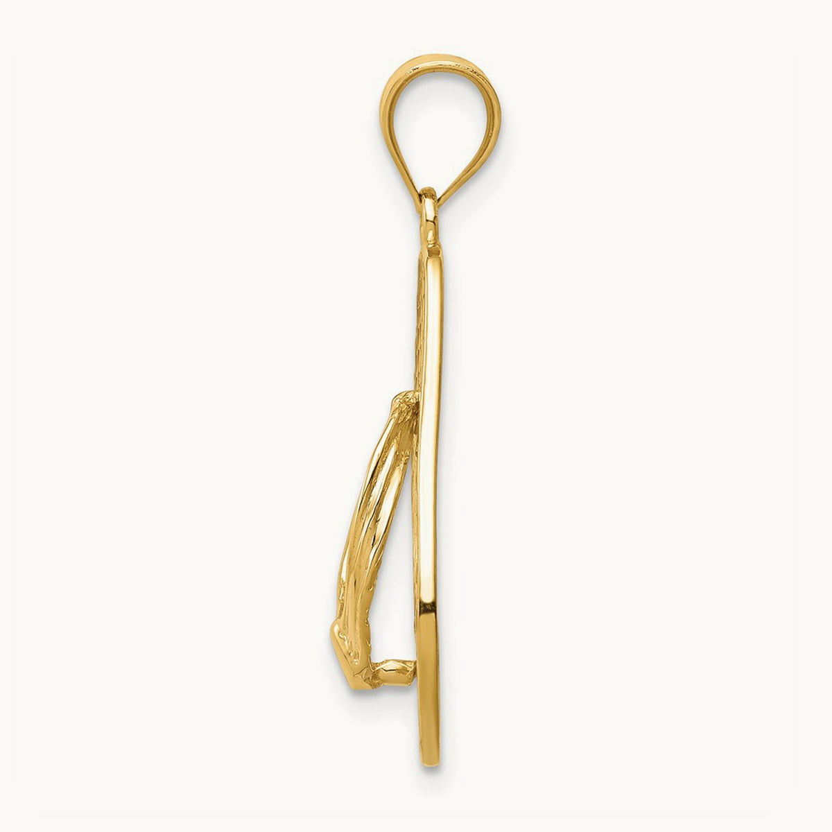 Mesh Flip flop Pendant, 14K