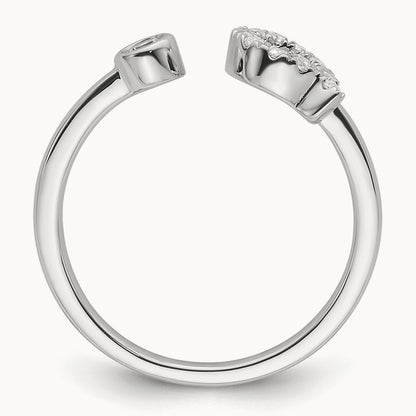 Initial Q Adjustable Ring, 0.20 ct tw Lab-Grown Diamond