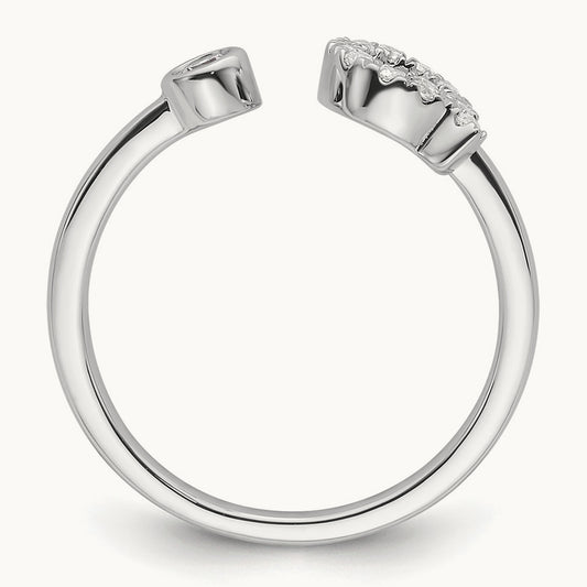 Initial Q Adjustable Ring, 0.20 ct tw Lab-Grown Diamond