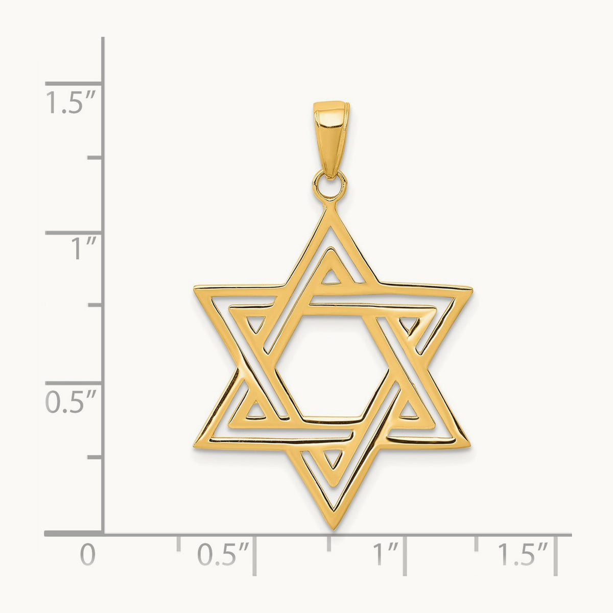 Solid Polished Star of David Charm — photo set