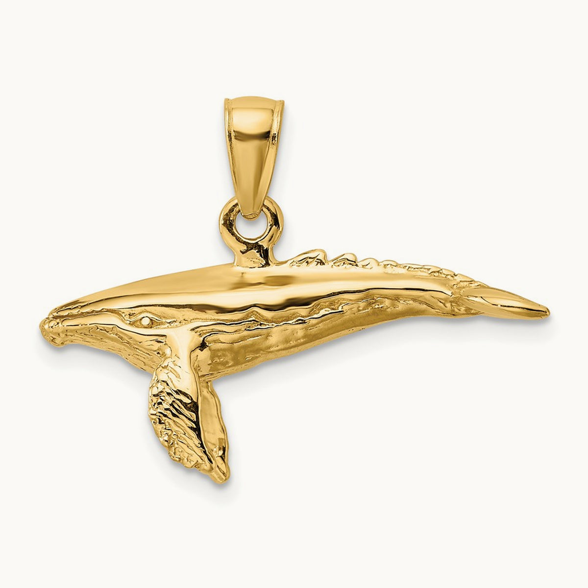 3-D w/ Textured Underside Humpback Whale Charm — photo set