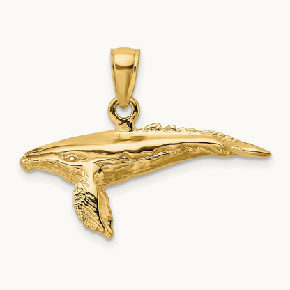 3-D w/ Textured Underside Humpback Whale Charm — photo set