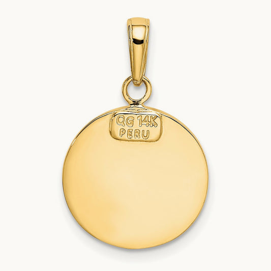 Saint Michael Medal Pendant — 14K Yellow Gold