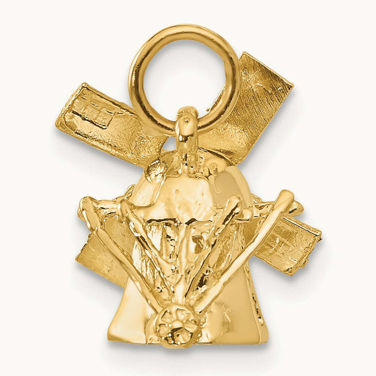 3D Windmill Charm, 14K