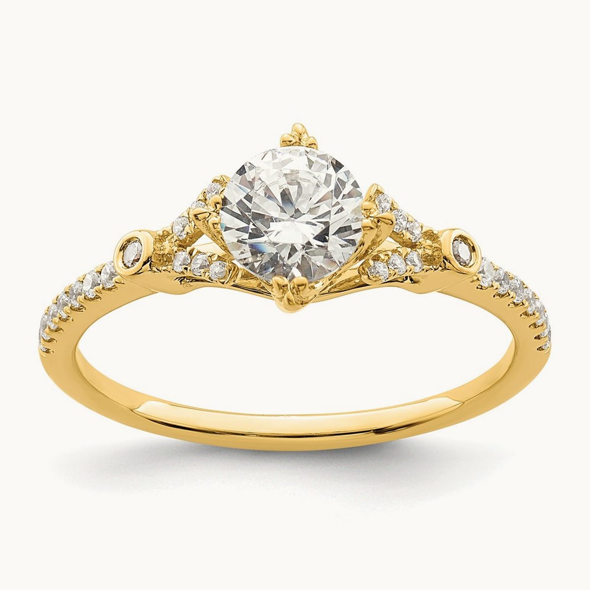 3/4ct Round Semi-Mount Engagement Dia Ring, 14K Gold