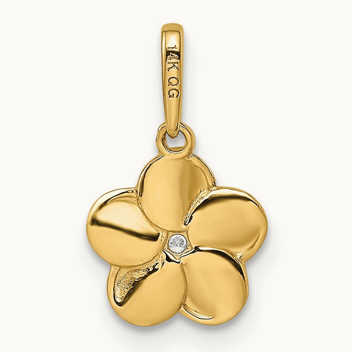 Flower Pendant, 14K