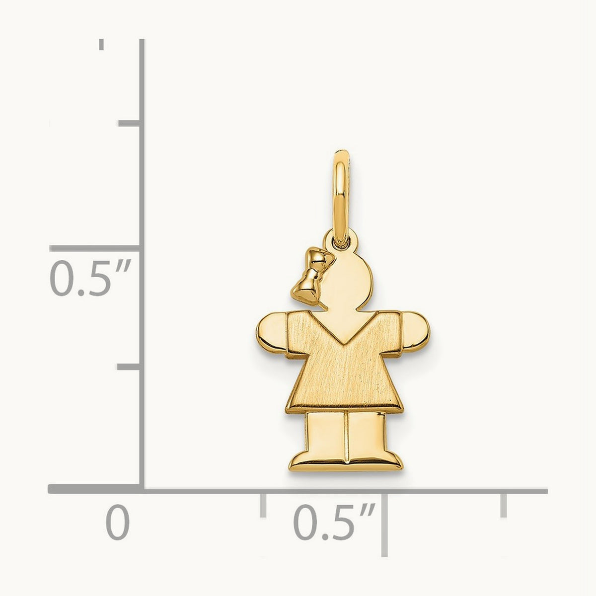 Mini Girl Hugs Charm — 14K Yellow Gold