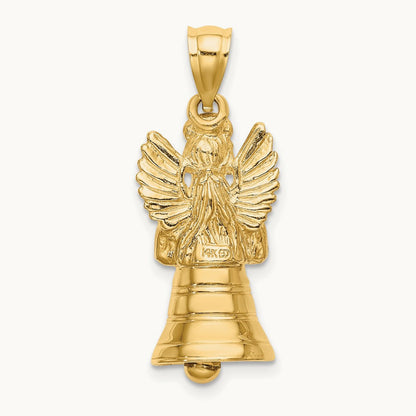 3-D w/ Moveable Angel Charm, 14K