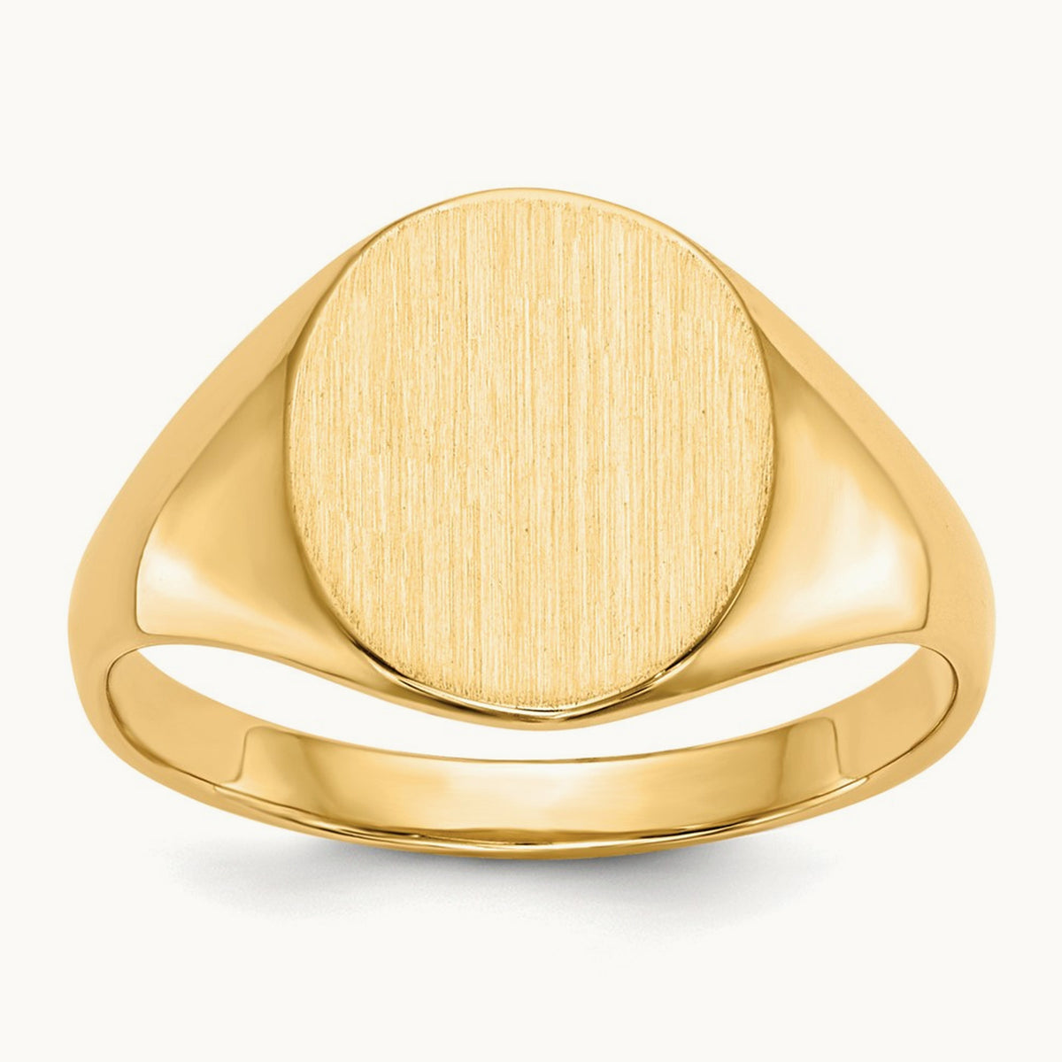 9.5x11. Open Back Signet Ring, 0mm, 14K