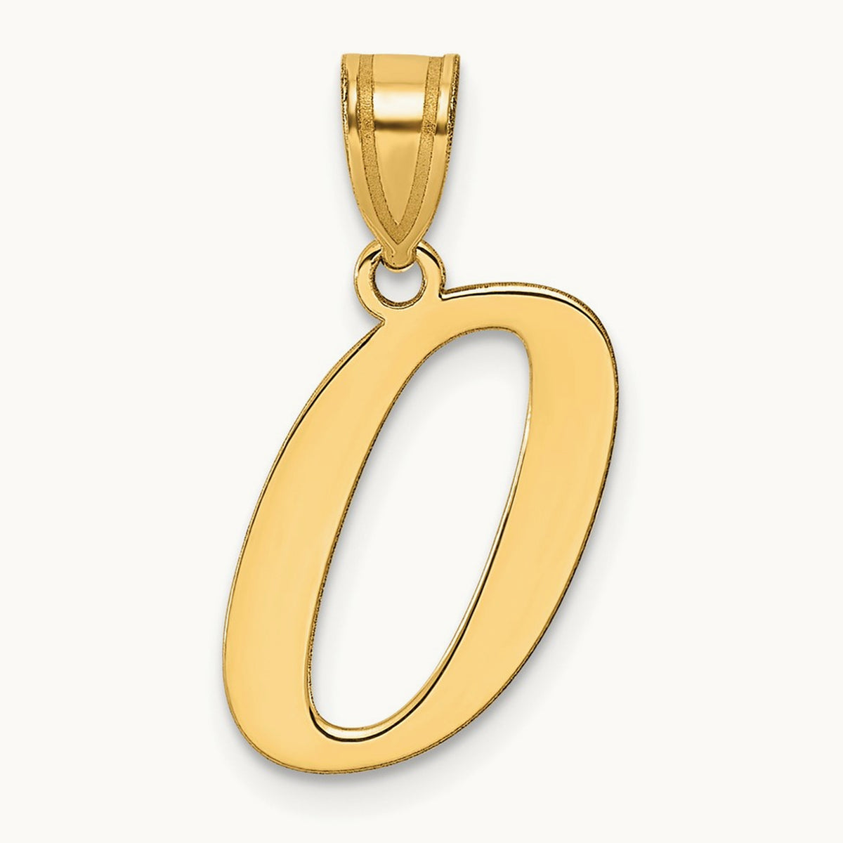Polished Initial Pendant — O