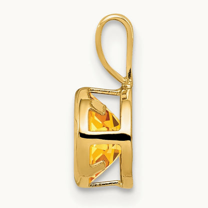 Citrine bezel pendant — photo set