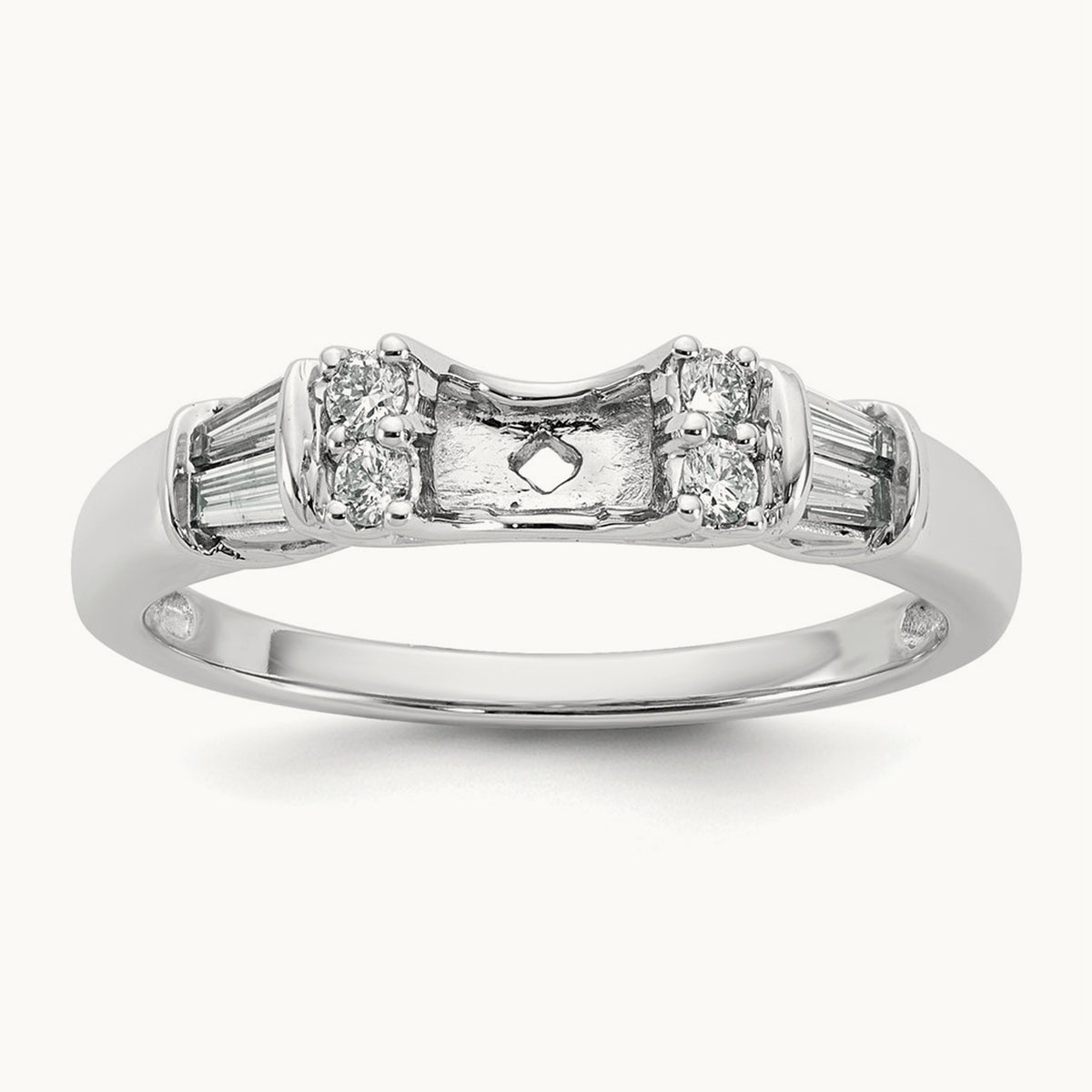 Peg Set Semi-Mount Engagement Ring, 0.25 ct tw