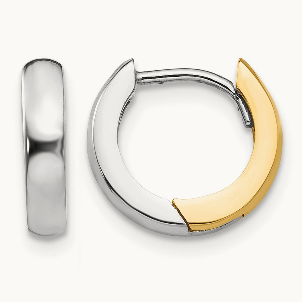 Round Hinged Hoop Earrings — 2.5mm