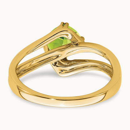 Peridot and Diamond Ring, 14K