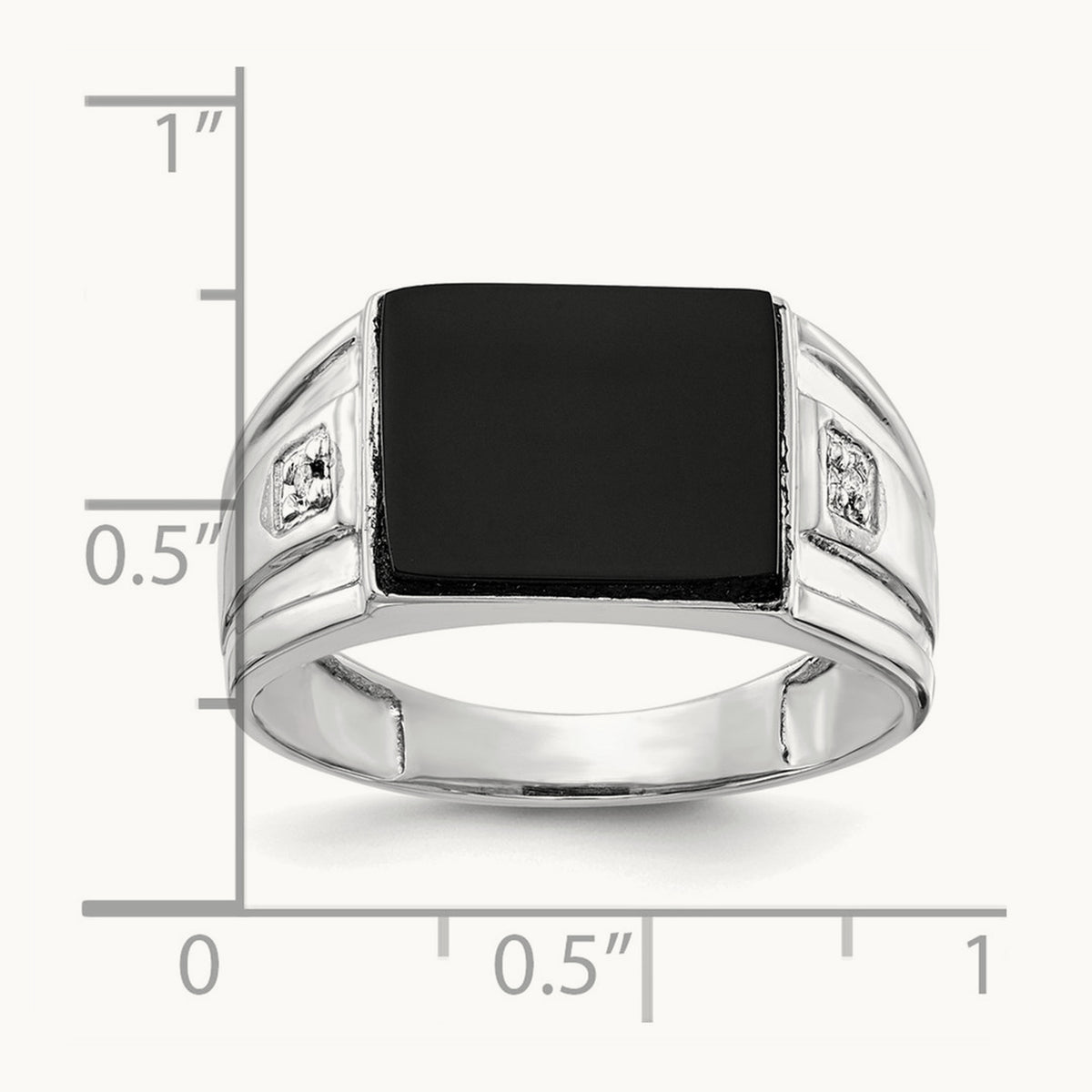 AA Diamond men's ring, 14K White Gold