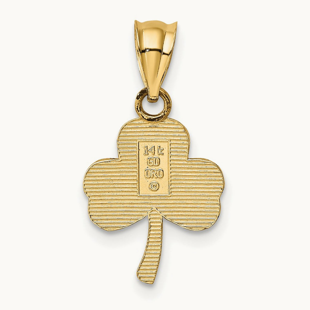 3 Leaf Clover Pendant, 14K