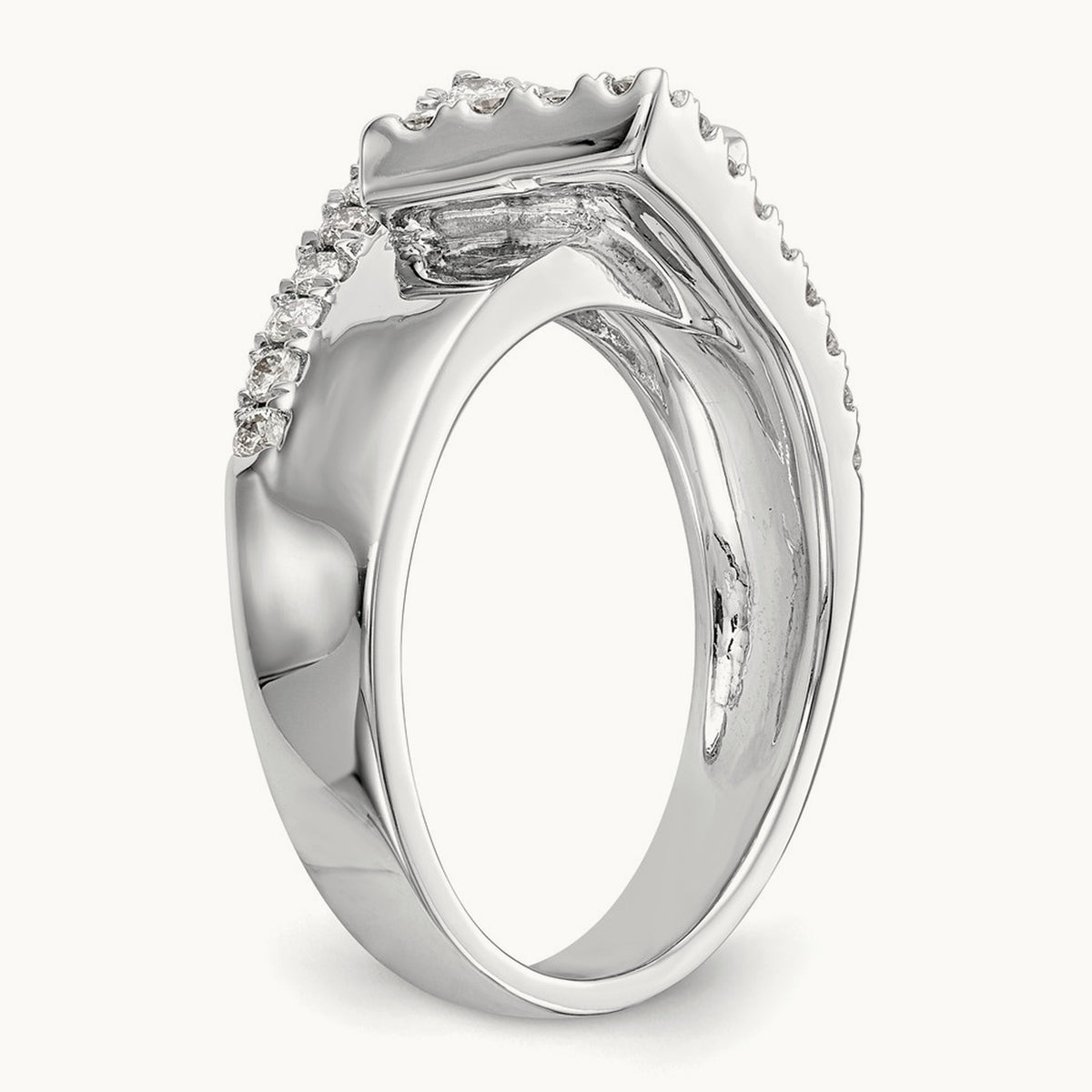 Semi-Mount Peg Set Engagement Ring, 0.50 ct tw Lab-Grown Diamond