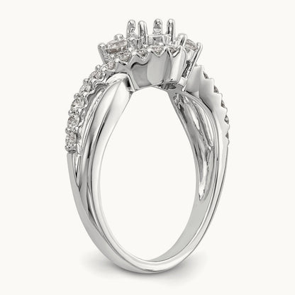 Semi-Mount Criss-Cross Engagement Ring, 0.50 ct tw