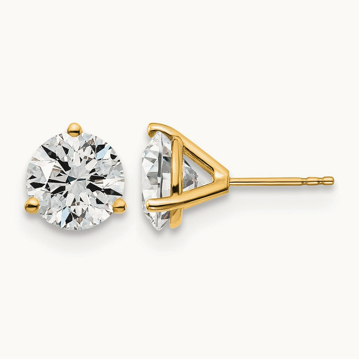 Round Stud Earrings, 0.10-6.00 ct tw Lab-Grown Diamond