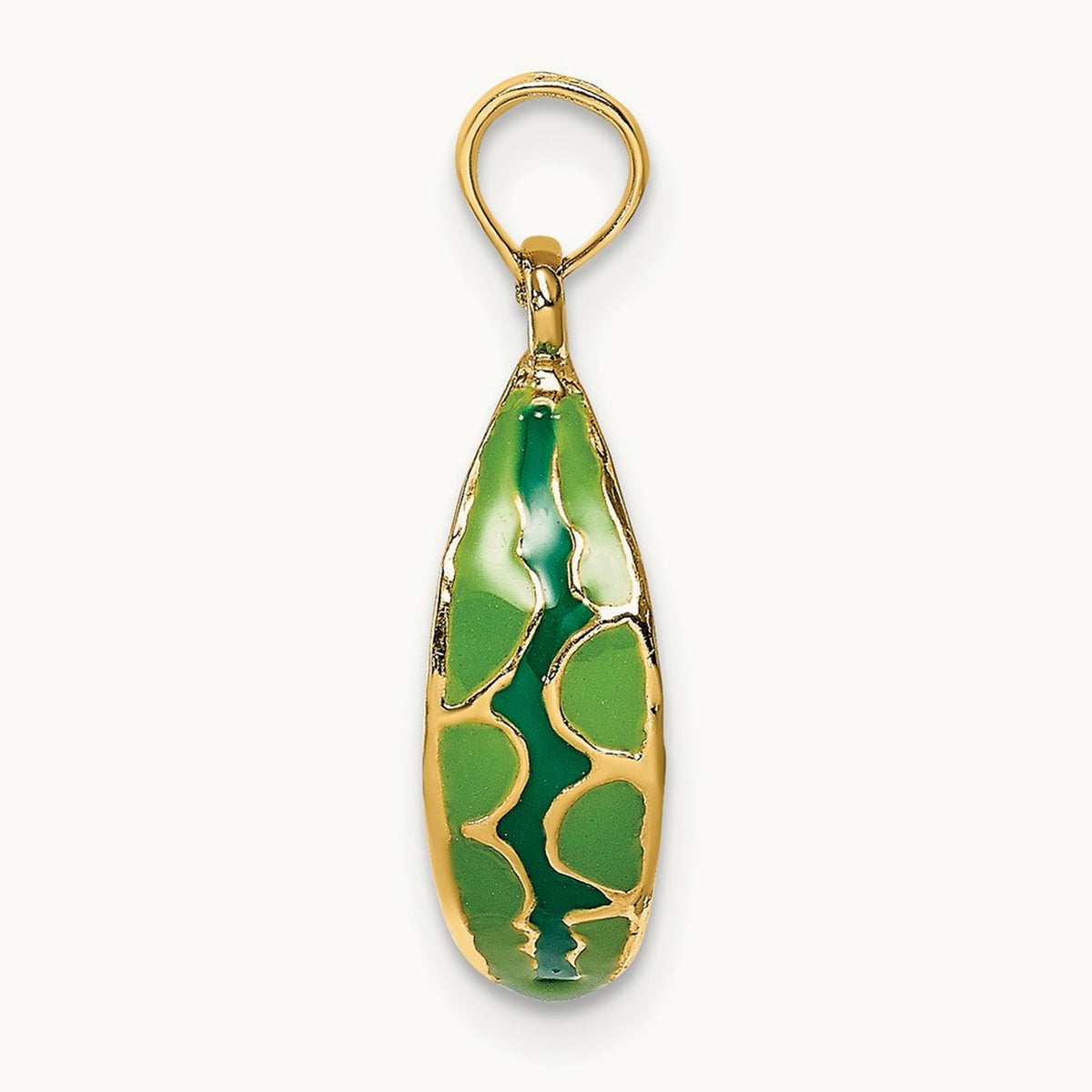 w/ Enamel 3-D Watermelon Charm, 14K