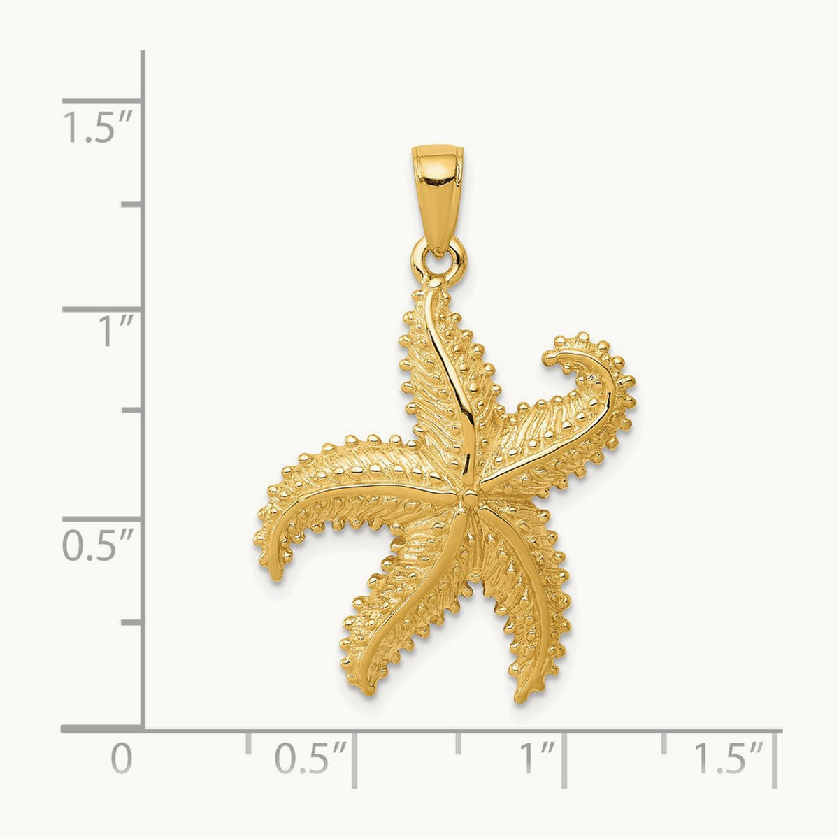 Starfish Pendant, 14K