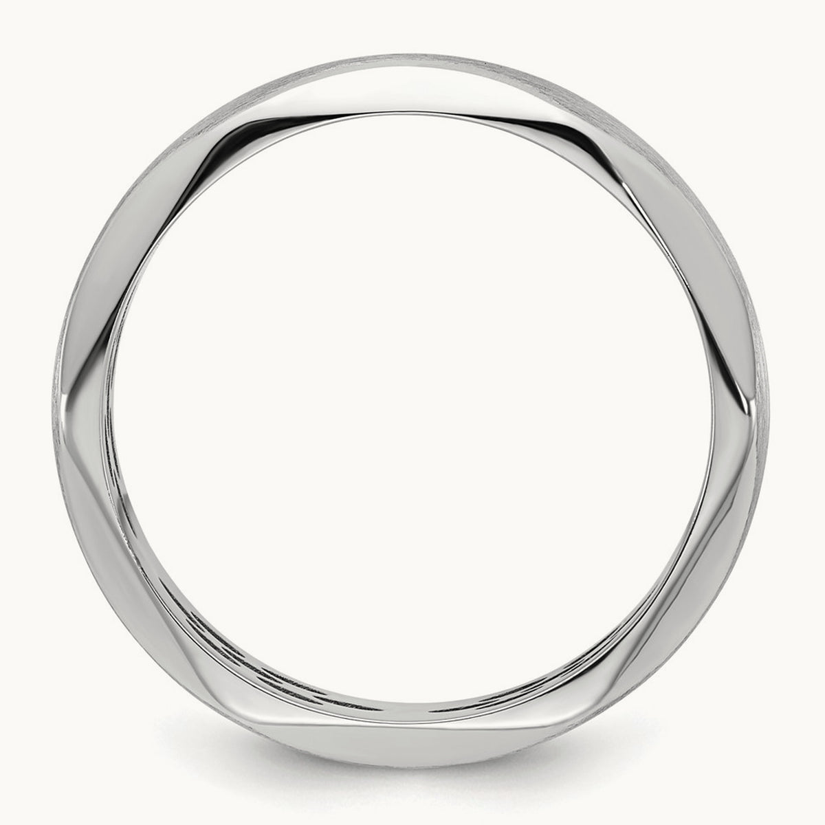 IB Goodman Men's Satin Ring, 4.7mm — 14K White Gold