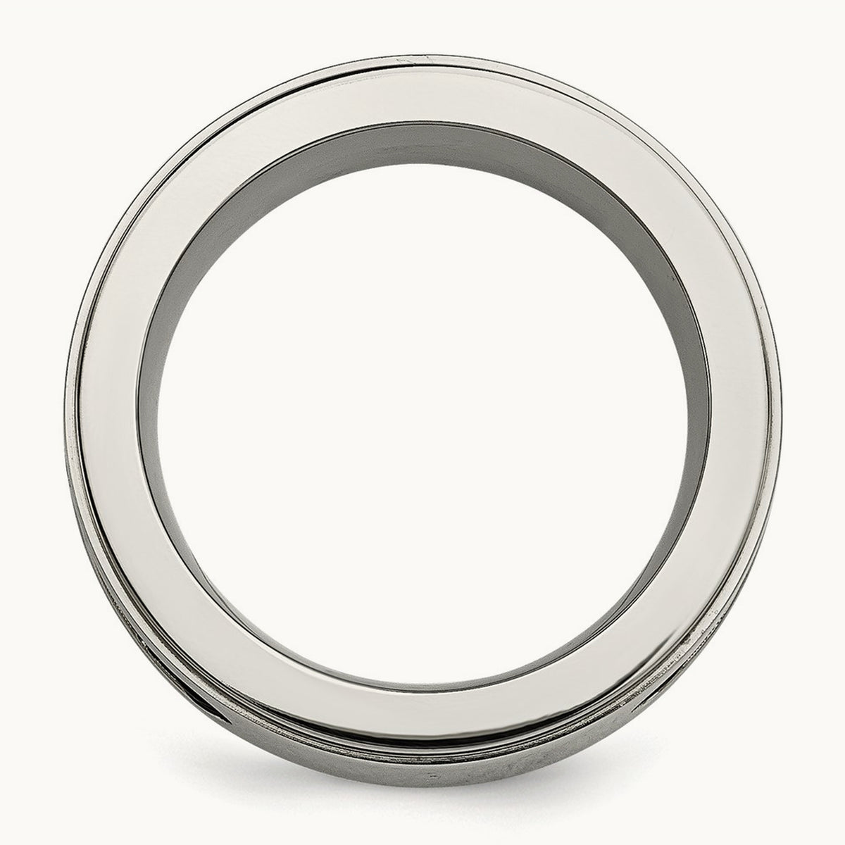 Polished Black IP-plated Cables Diamond Band — photo set