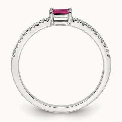 Polished Ruby and Diamond Ring — photo set