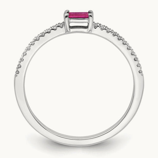 Polished Ruby and Diamond Ring — photo set