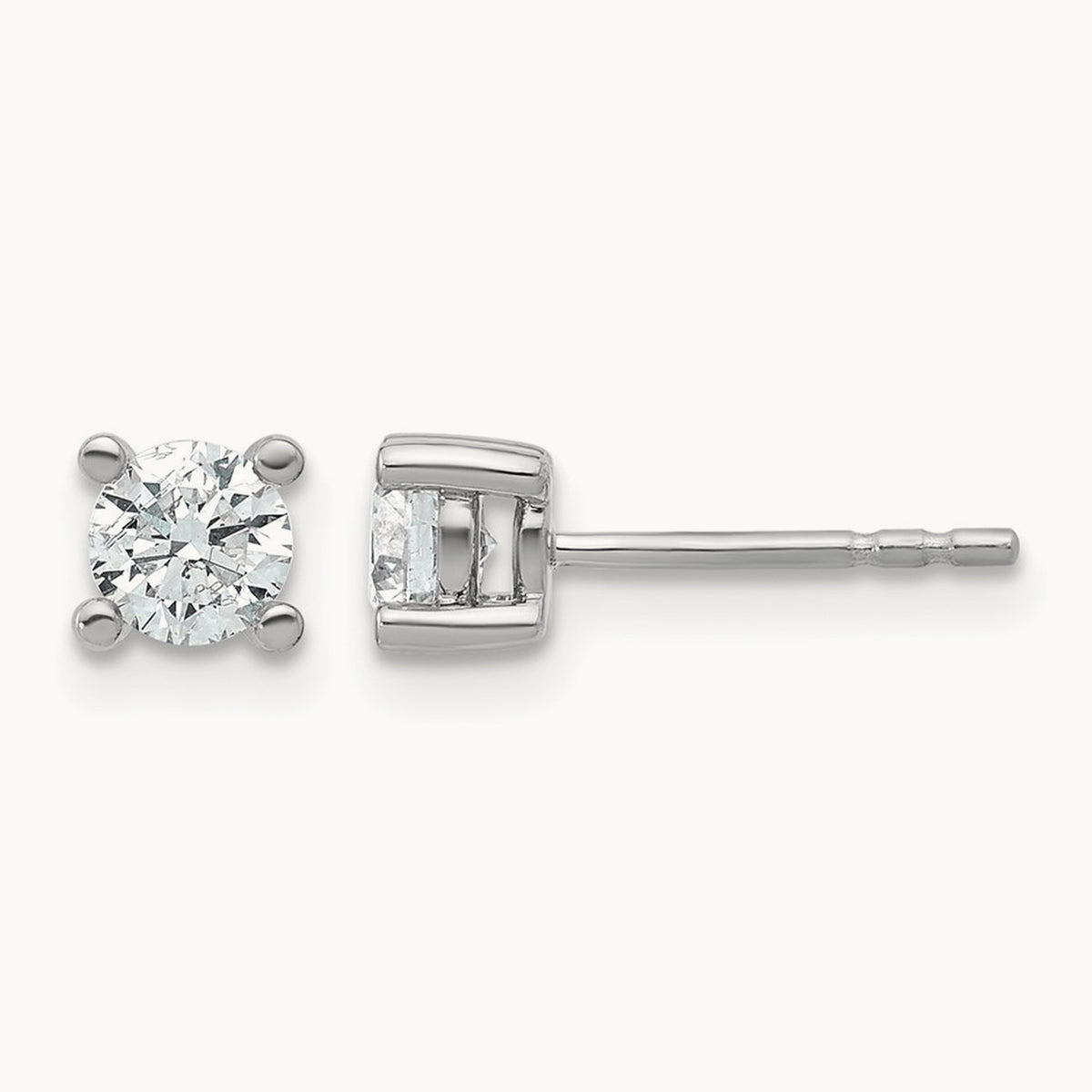 Round Heavyweight Stud Earrings, 0.10-7.00 ct tw Lab-Grown Diamond — 5/8 ct, 14K White Gold