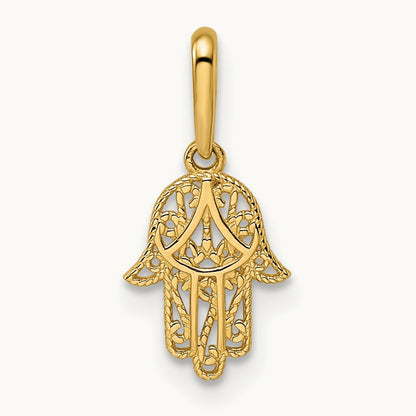 Hamsa Pendant, 14K