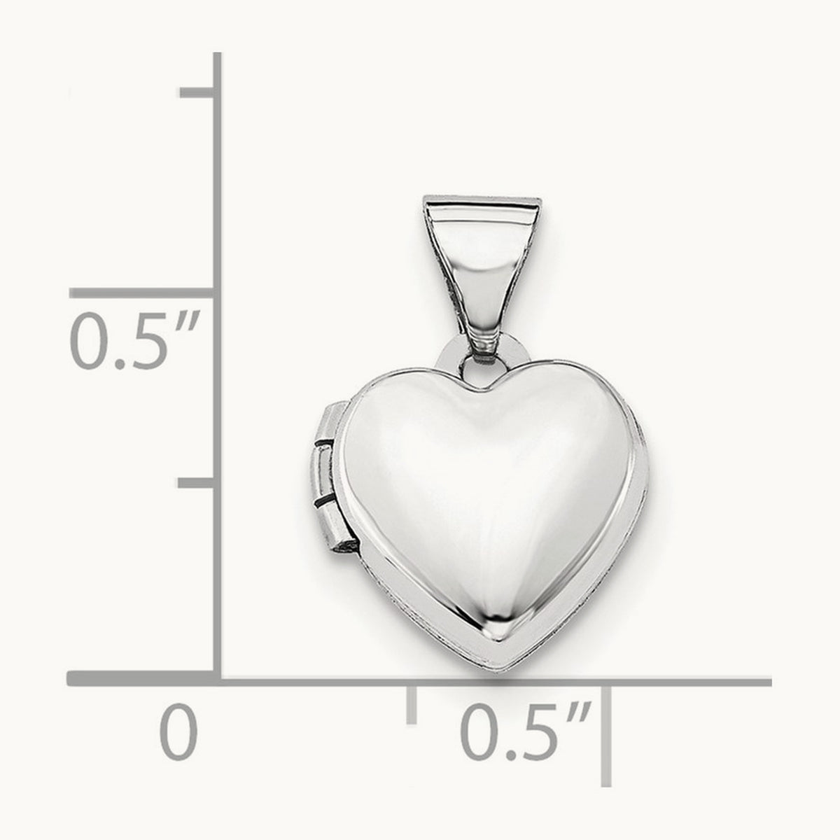 Polished Heart-Shaped Locket — 15.85mm