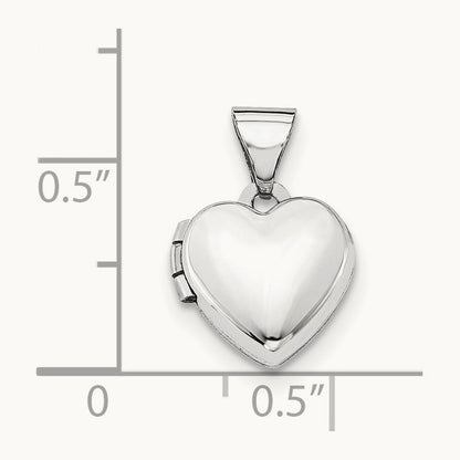 Polished Heart-Shaped Locket — 15.85mm