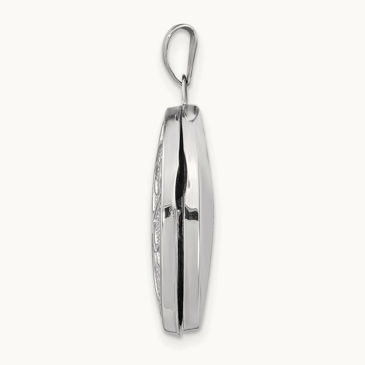 21x16mm Oval Tree Locket — 14K White Gold