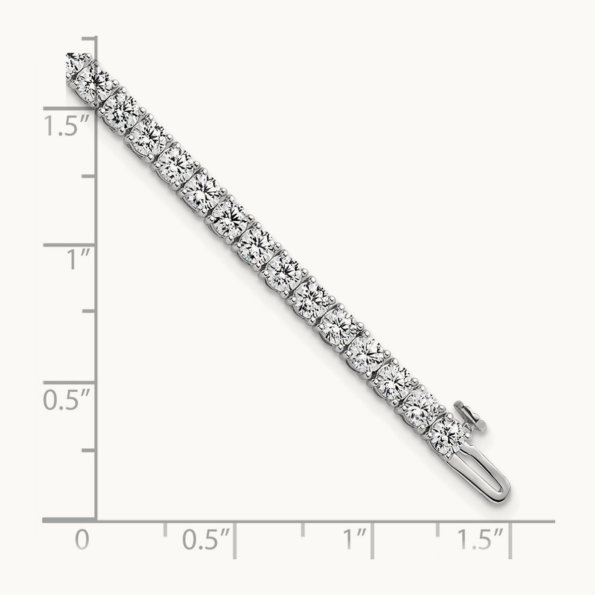 Tennis Bracelet, 7.00 ct tw Lab-Grown Diamond — 14K White Gold