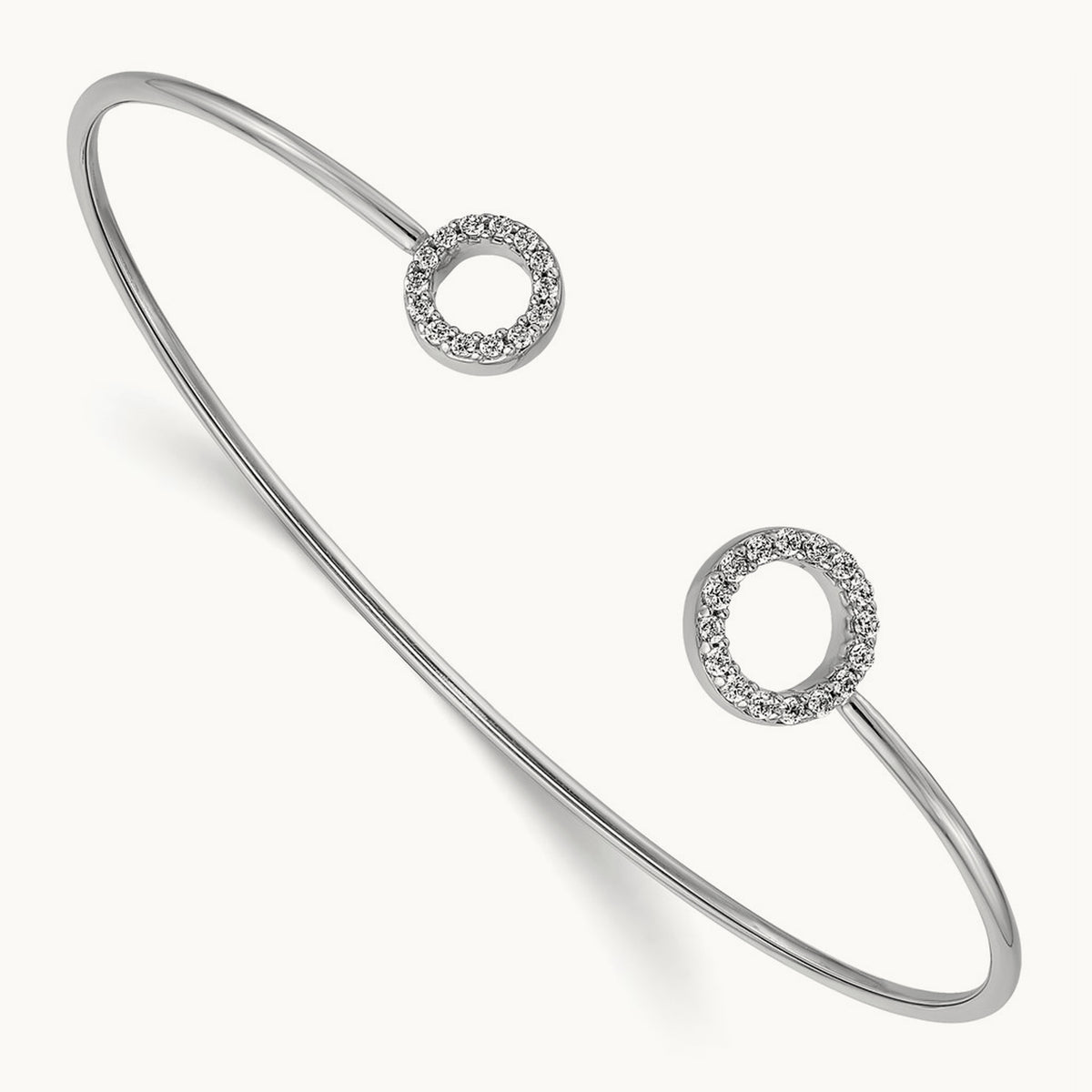 Circle Cuff Bangle, 0.25 ct tw Lab-Grown Diamond