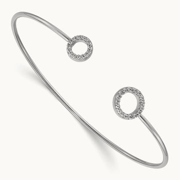 Circle Cuff Bangle, 0.25 ct tw Lab-Grown Diamond