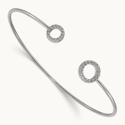 Circle Cuff Bangle, 0.25 ct tw Lab-Grown Diamond
