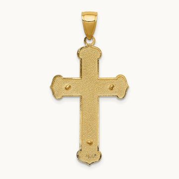 Polished Crucifix Pendant, 14K
