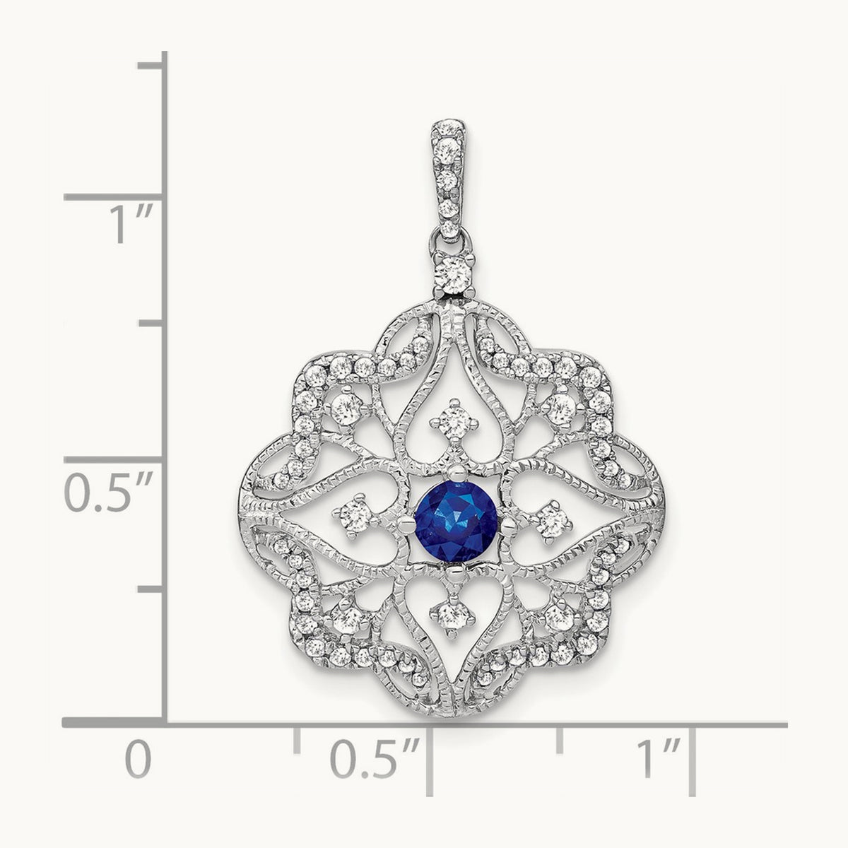 Sapphire and Diamond Pendant — photo set